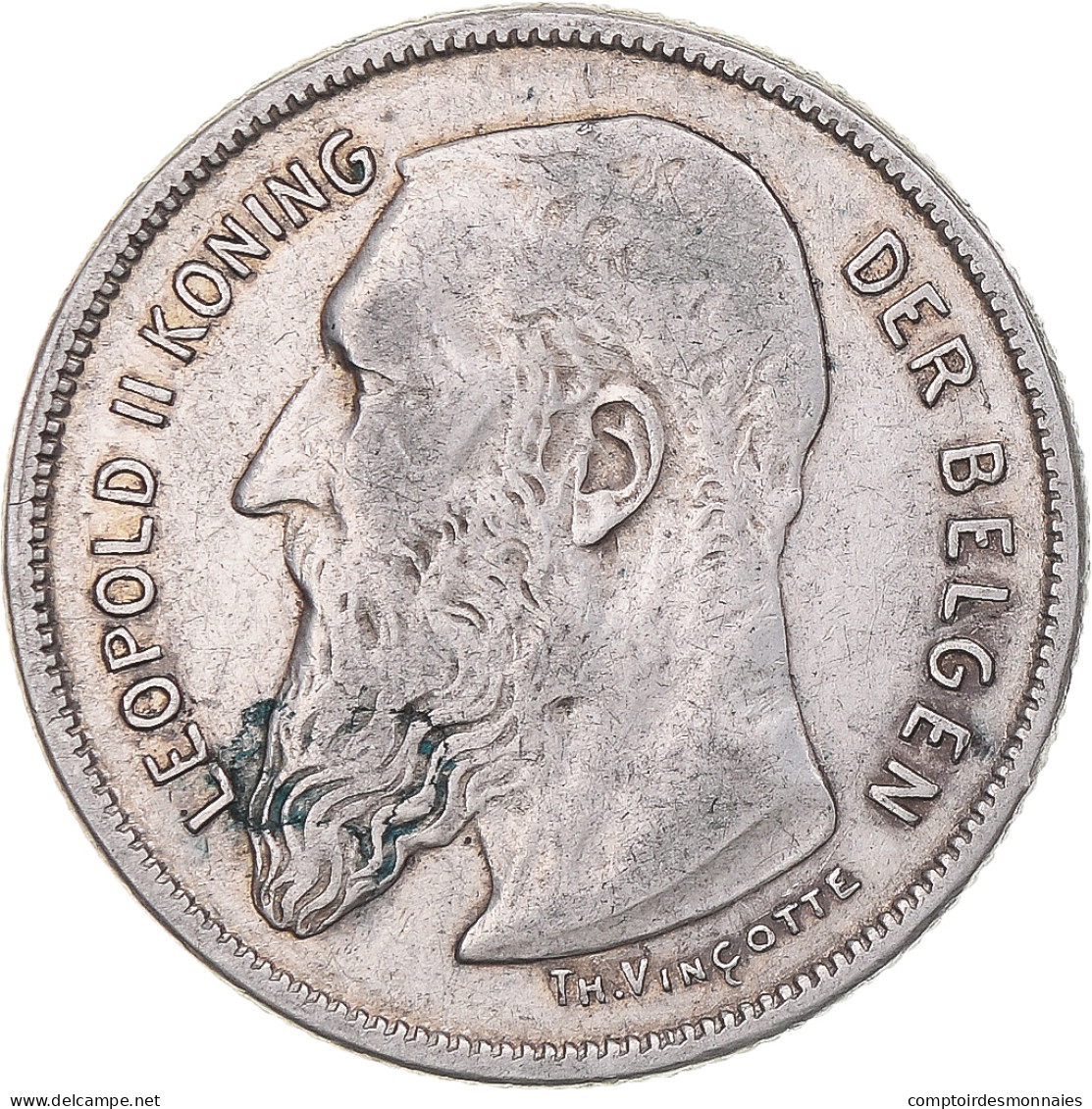 Monnaie, Belgique, Leopold II, 2 Francs, 2 Frank, 1909, TTB, Argent, KM:59 - 2 Frank