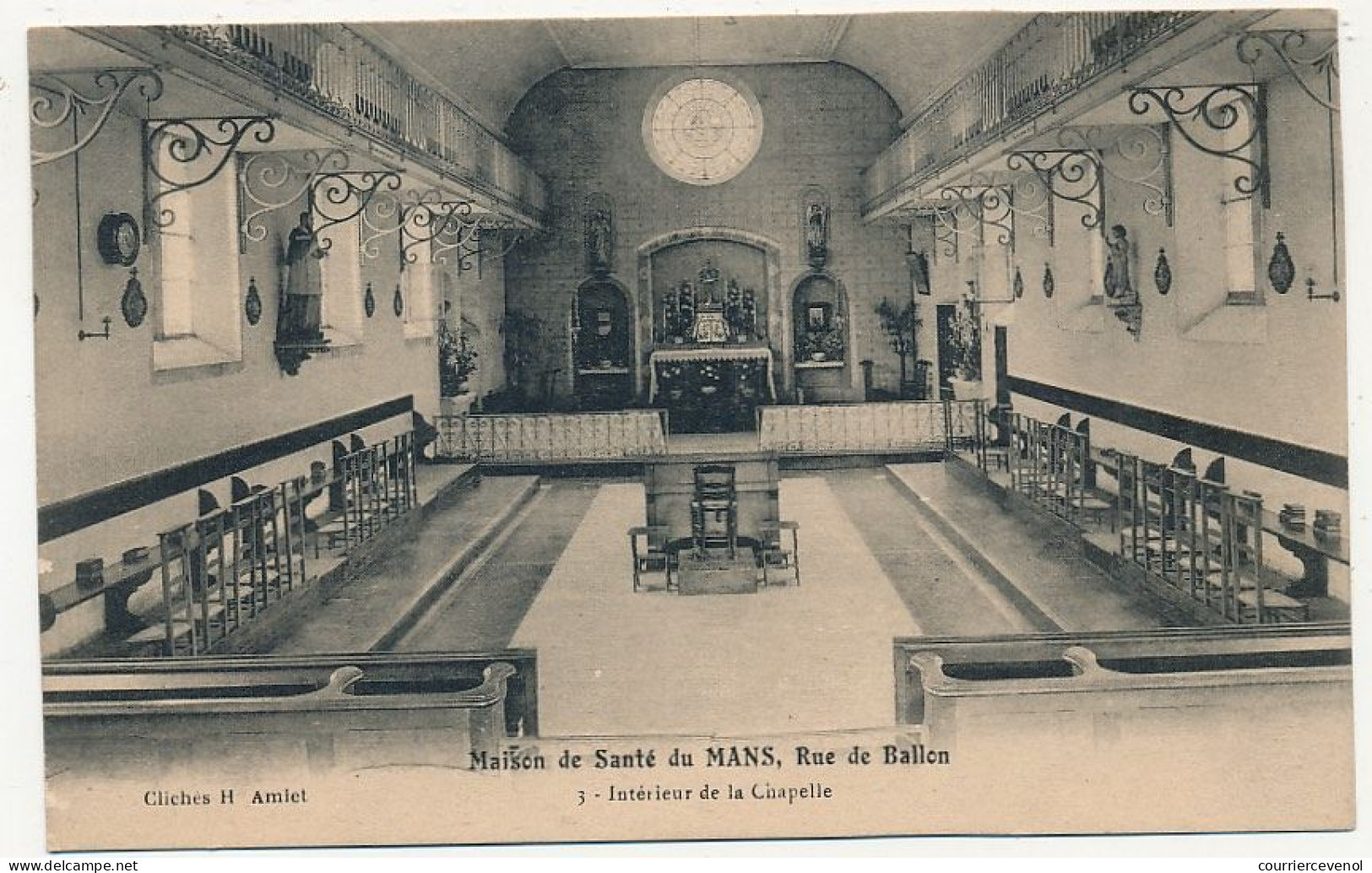 CPA - LE MANS (Sarthe) - Maison De Santé Du Mans, Rue De Ballon - Intérieur De La Chapelle - Le Mans