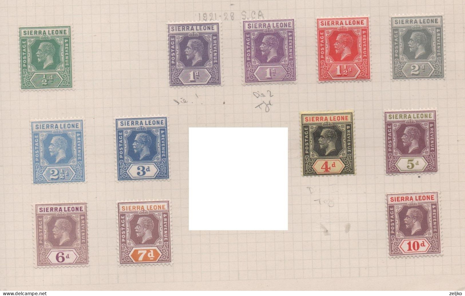Sierra Leone, MH, 1921, Michel 100-109, 111 - Sierra Leone (...-1960)