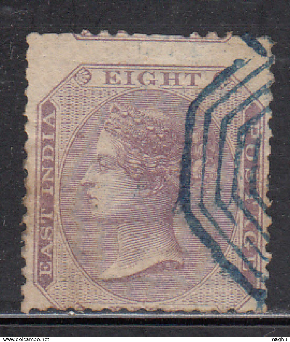 8p No Watermark ,1860 Eight Pies Mauve, British East India Used - 1858-79 Compagnie Des Indes & Gouvernement De La Reine