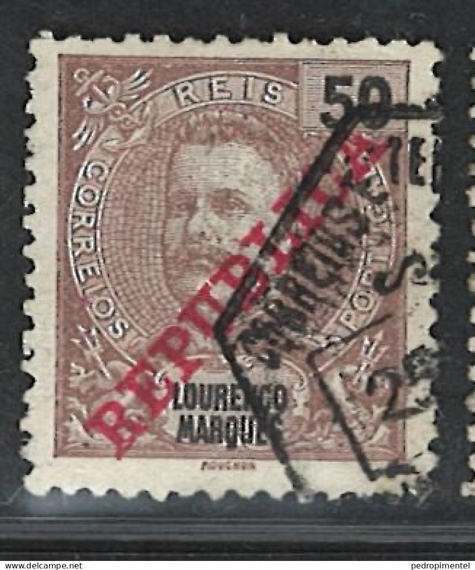 Portugal Lourenco Marques Mozambique 1911 "D. Carlos I Republica" Condition Used Mundifil #84 - Lourenco Marques