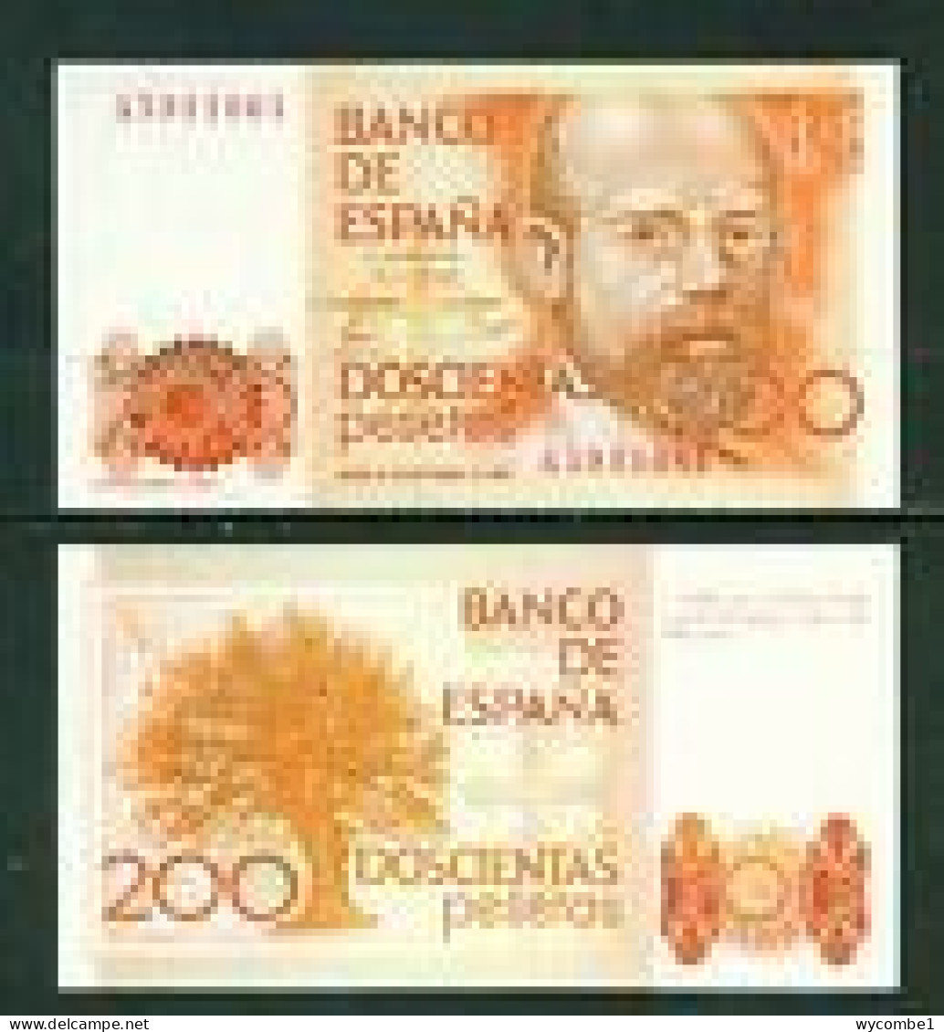 SPAIN - 1980 200 Pesetas UNC - [ 4] 1975-… : Juan Carlos I