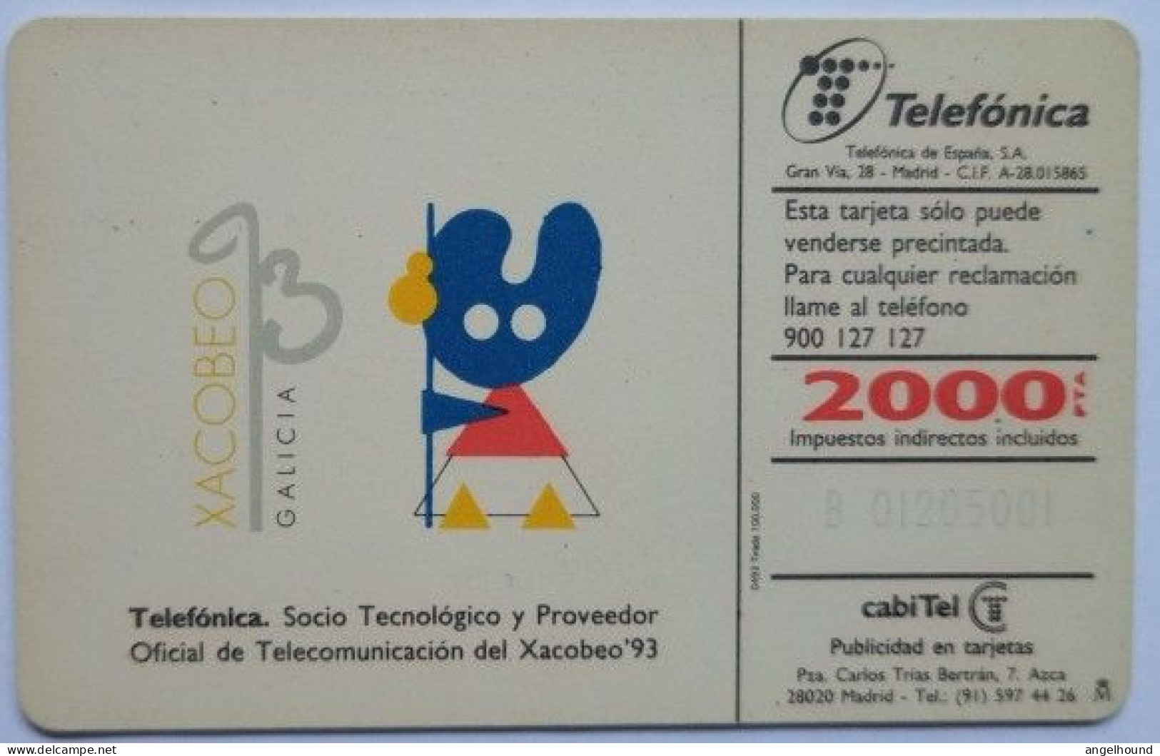 Spain 2000 Pta. " Xacobeo ' 93 ( Shell ) - Emissioni Private