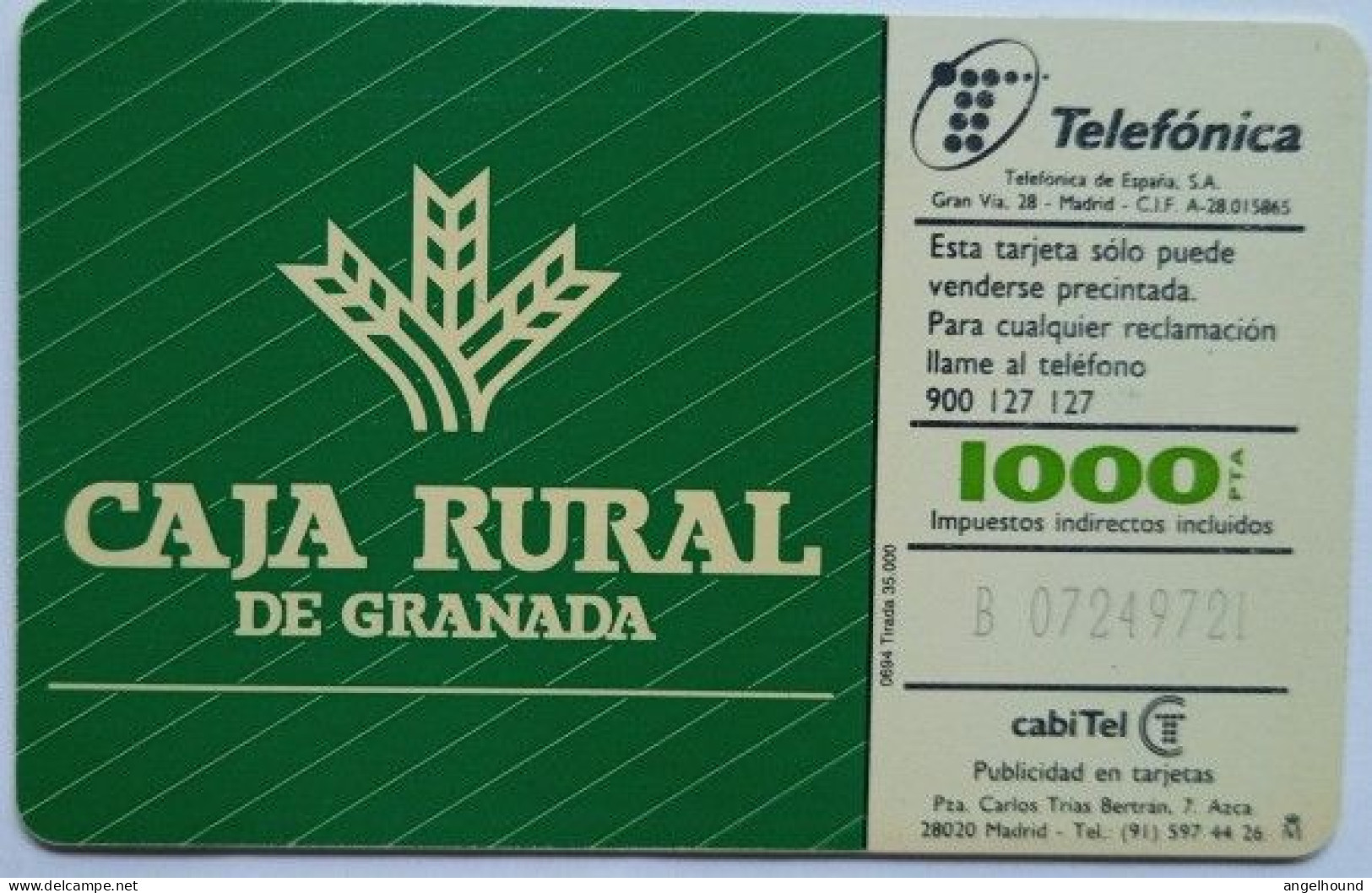 Spain 1000 Pta. " Granada " - Privé-uitgaven