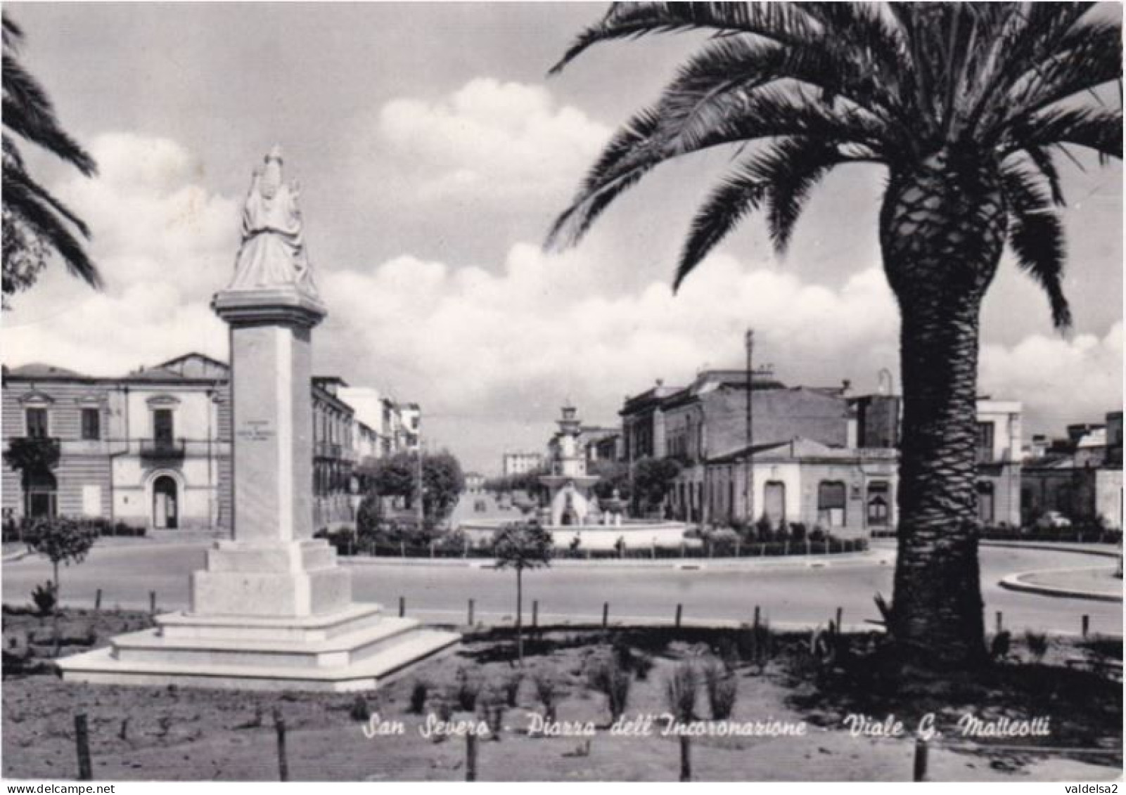 SAN SEVERO - FOGGIA - MONUMENTO A MARIA SS. DEL SOCCORSO - PIAZZA DELL'INCORONAZIONE - VIALE MATTEOTTI - 1960 - San Severo
