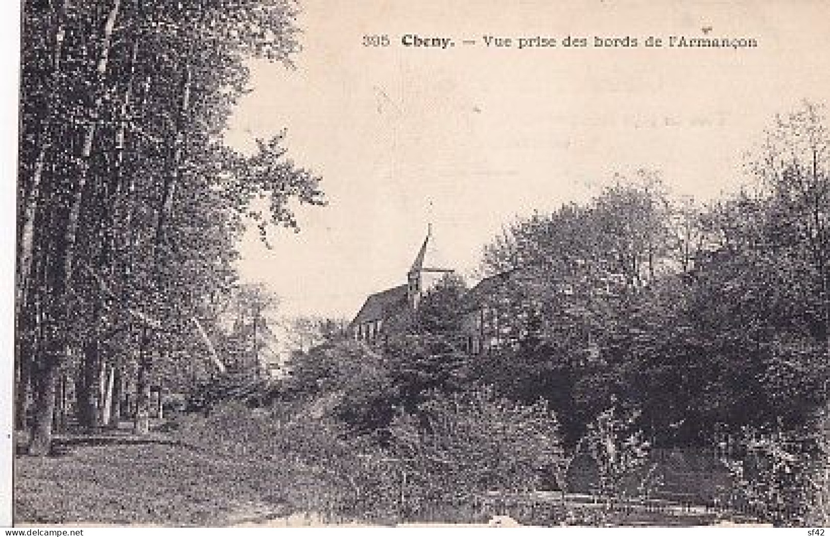 CHENY               VUE PRISE DES BORDS DE L ARMANCON - Cheny