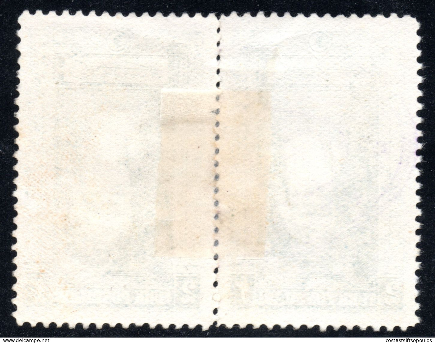 1849.TURKEY 1926 2g REJOINED PAIR. LLOYD TRIESTINO PIROSCAFO STELLA D' ITALIA MARITIME CANCEL - Oblitérés