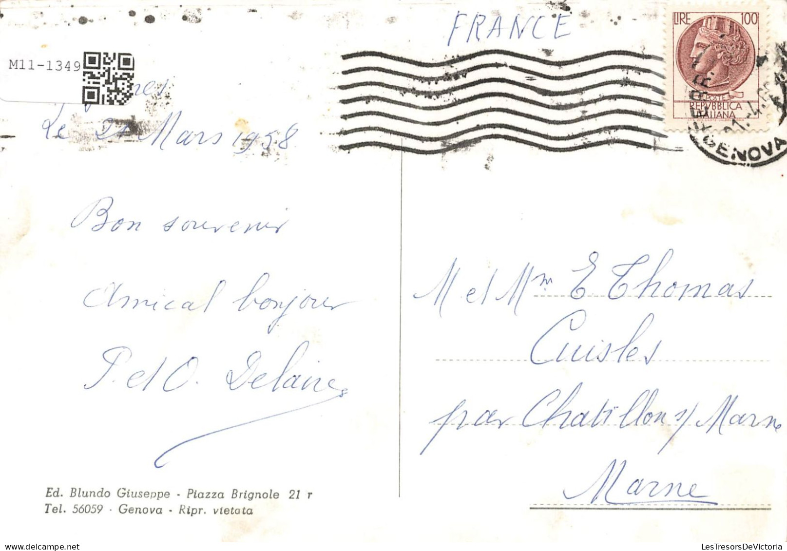 ITALIE - Genova - Animé -  Carte Postale Ancienne - Genova (Genoa)