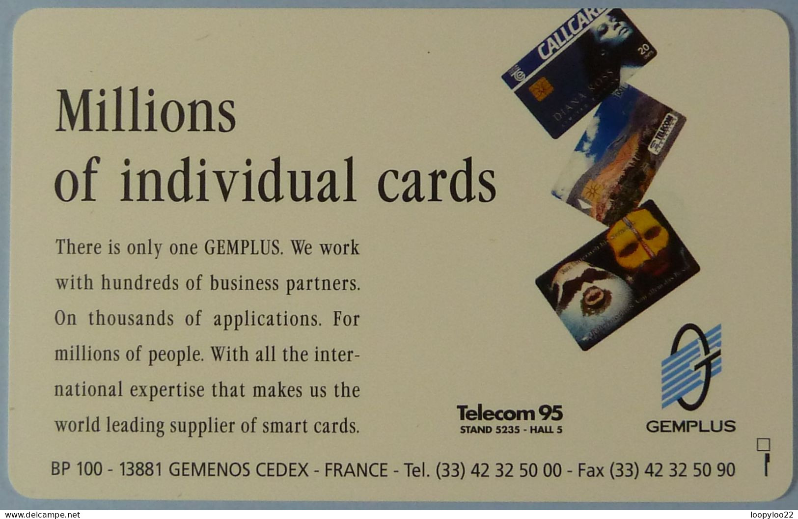 UK - Gemplus Demo - Telecom 95 - 500,000,000th - Geneva - Emissioni Imprese