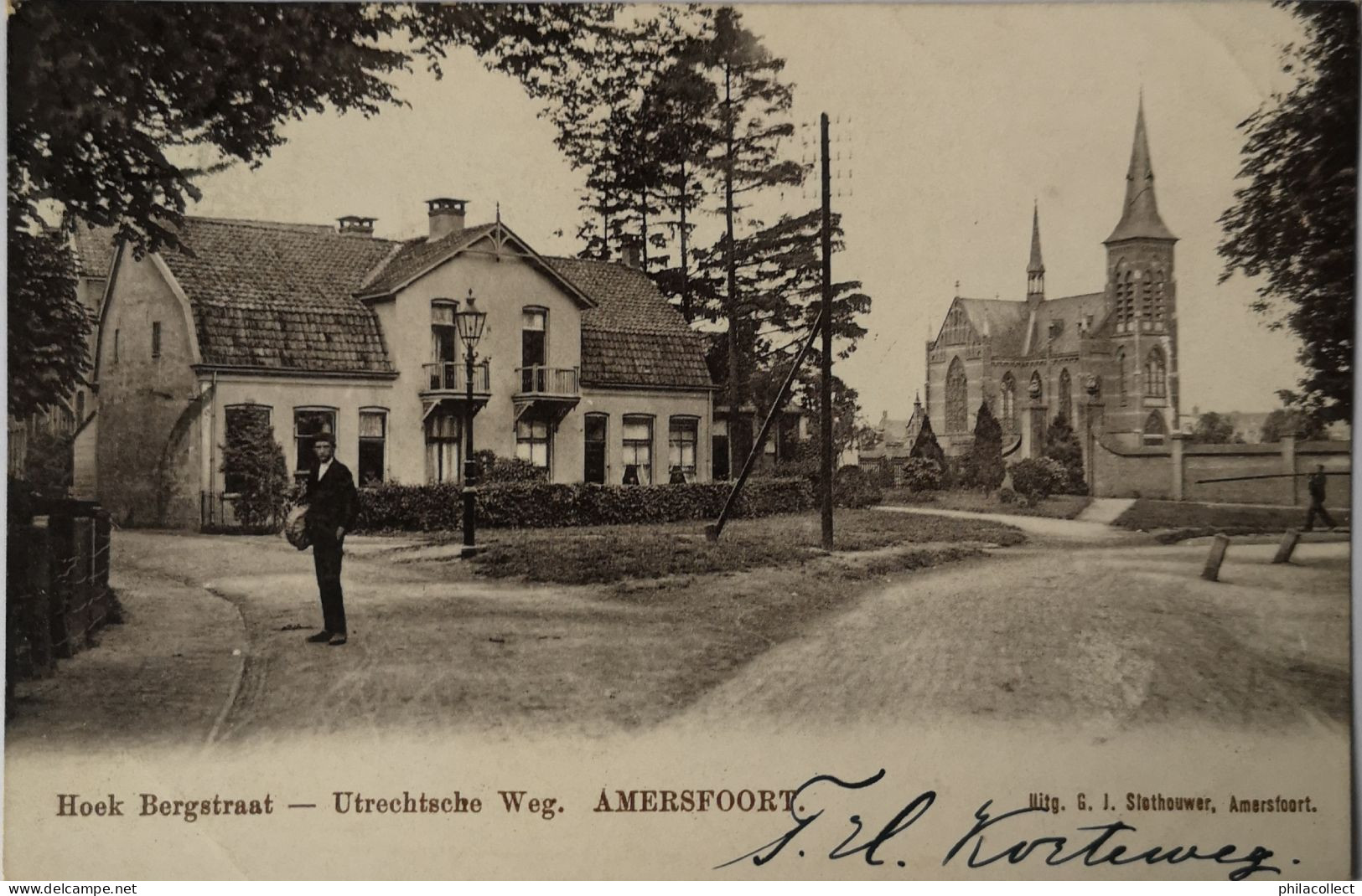 Amersfoort // Hoek Bergstraat - Utrechtsche Weg  190? - Amersfoort