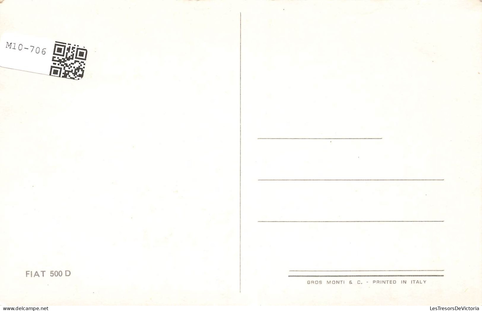TRANPORTS - Voiture - Fiat 500 D - Colorisé - Carte Postale Ancienne - PKW