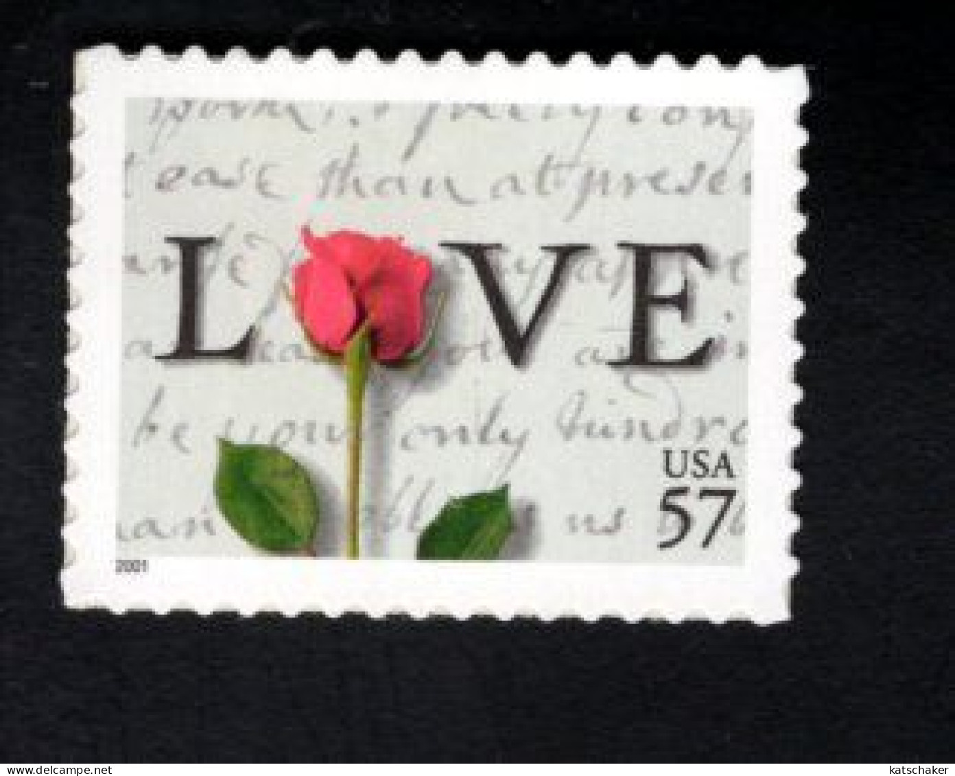 1869078744 2001 (XX) SCOTT 3551 POSTFRIS MINT NEVER HINGED - LOVE STAMP FLOWERS ROSE - Nuovi