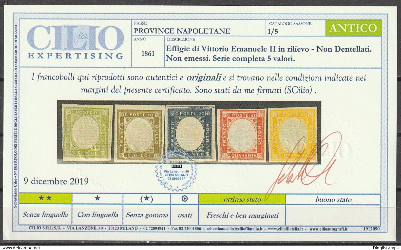 ITALY NAPLES - 1861 Emanuele II - Napels