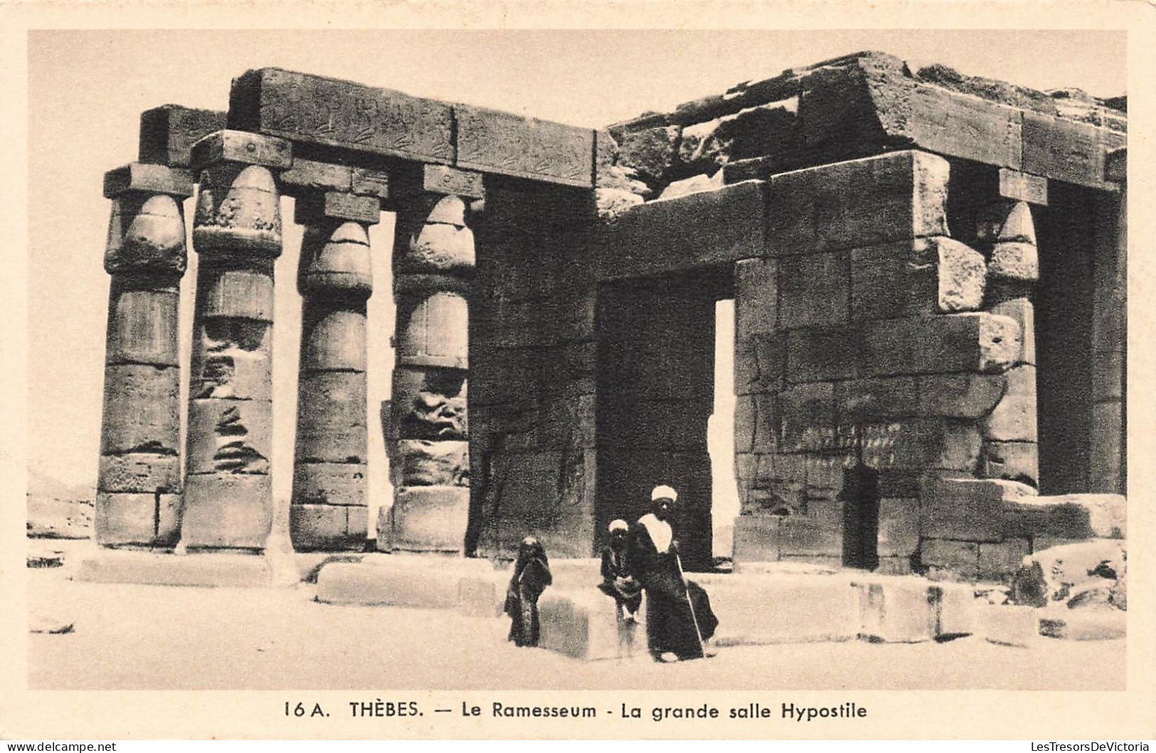 EGYPTE - Thèbes - Le Ramesseum - La Grande Salle Hypostile - Carte Postale Ancienne - Gabon