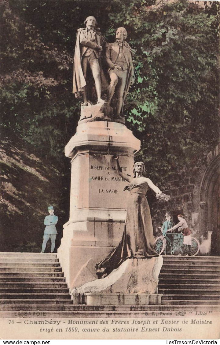 FRANCE - Chambéry - Monument Des Frères Joseph Et Xavier De Maistre érigé En 1889 - Carte Postale Ancienne - Chambery