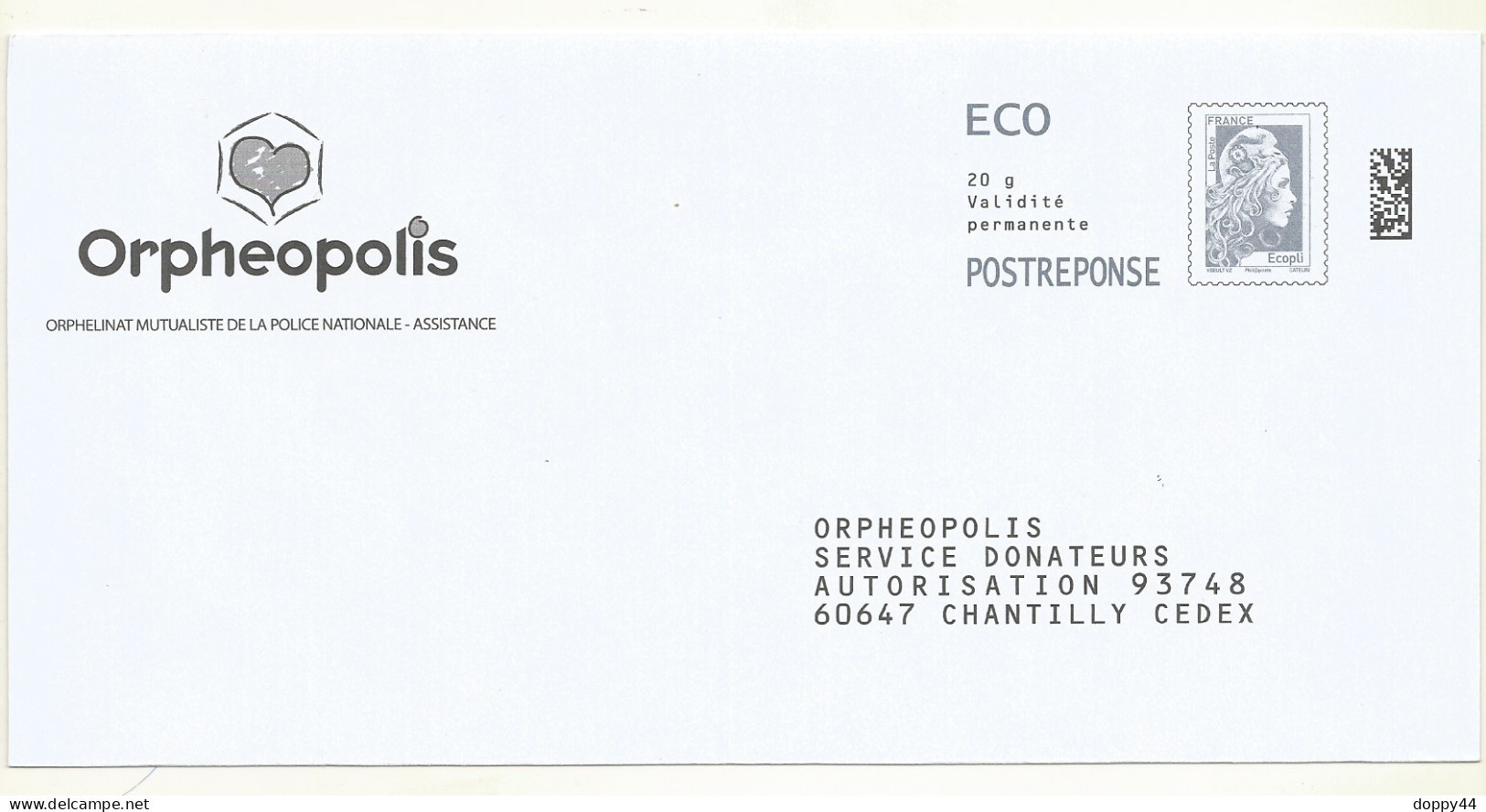 POSTREPONSE ECO ORPHEOPOLIS LOT 234768 - PAP: Ristampa/Marianne L'Engagée