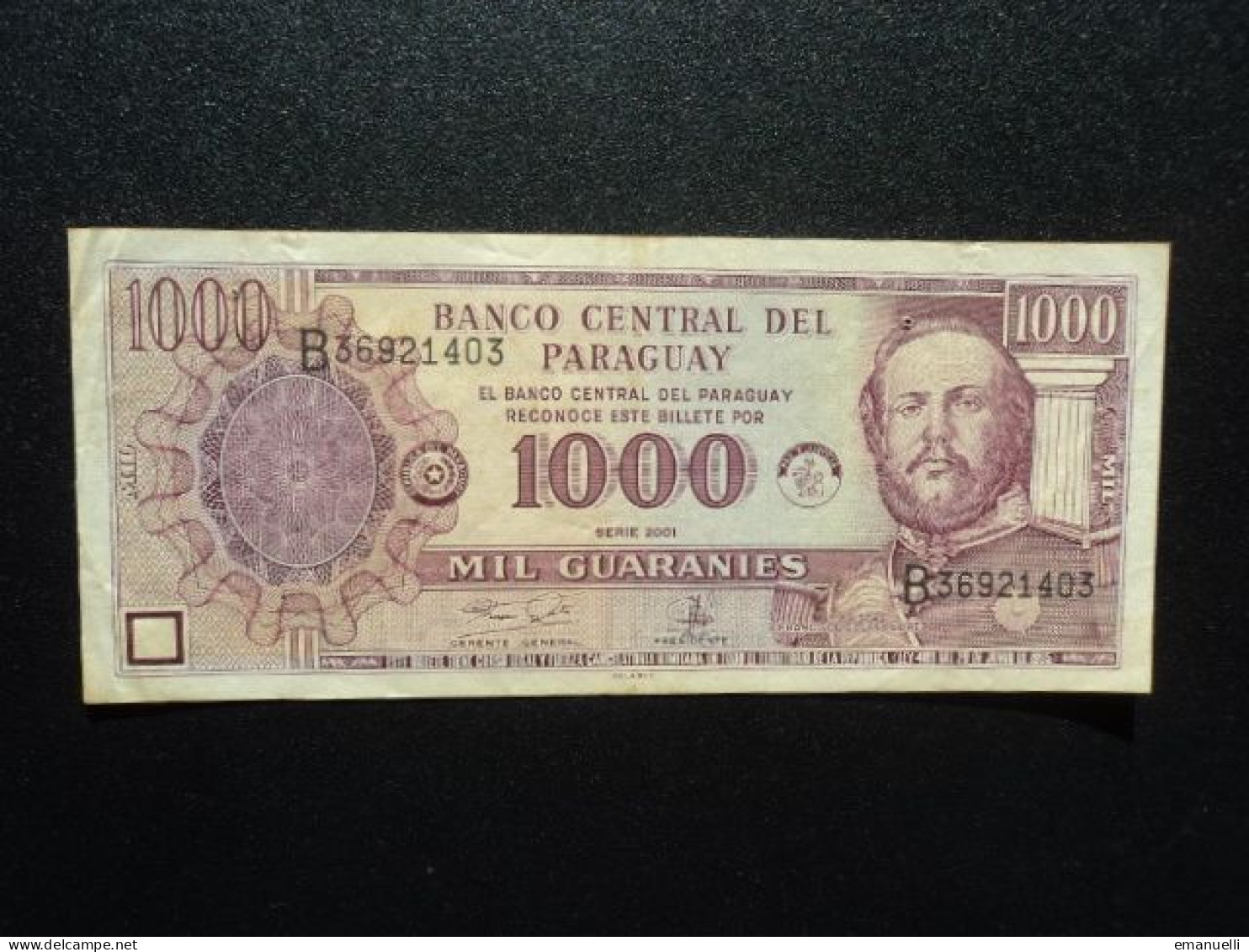 PARAGUAY * : 1000 GUARANIES   Série 2001    P 214b     TTB - Paraguay