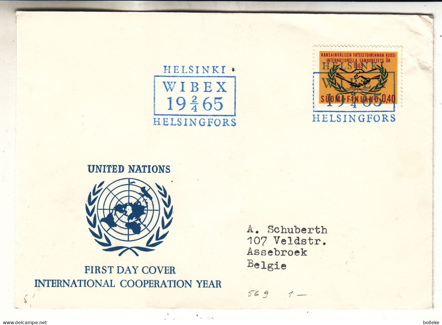 Finlande - Lettre De 1965 - Oblit Helsinki - Wibex 65 - - Storia Postale