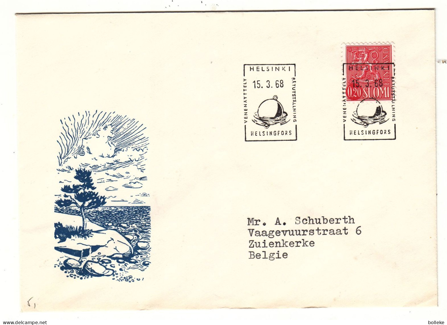 Finlande - Lettre De 1968 - Oblit Helsinki - - Covers & Documents