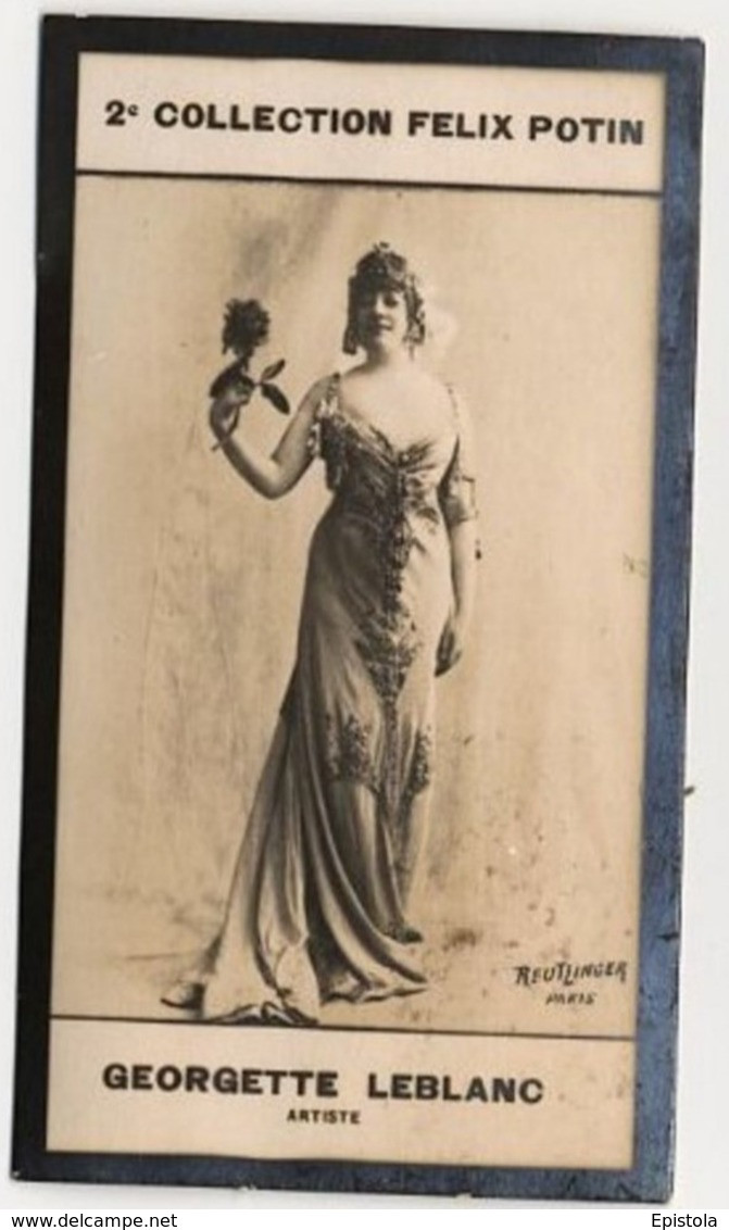 ► Georgette Leblanc  Compagne De Maurice Maeterlinck - Actrice Théâtre Par "Reutlinger" - Photo  Felix POTIN 1908 - Félix Potin