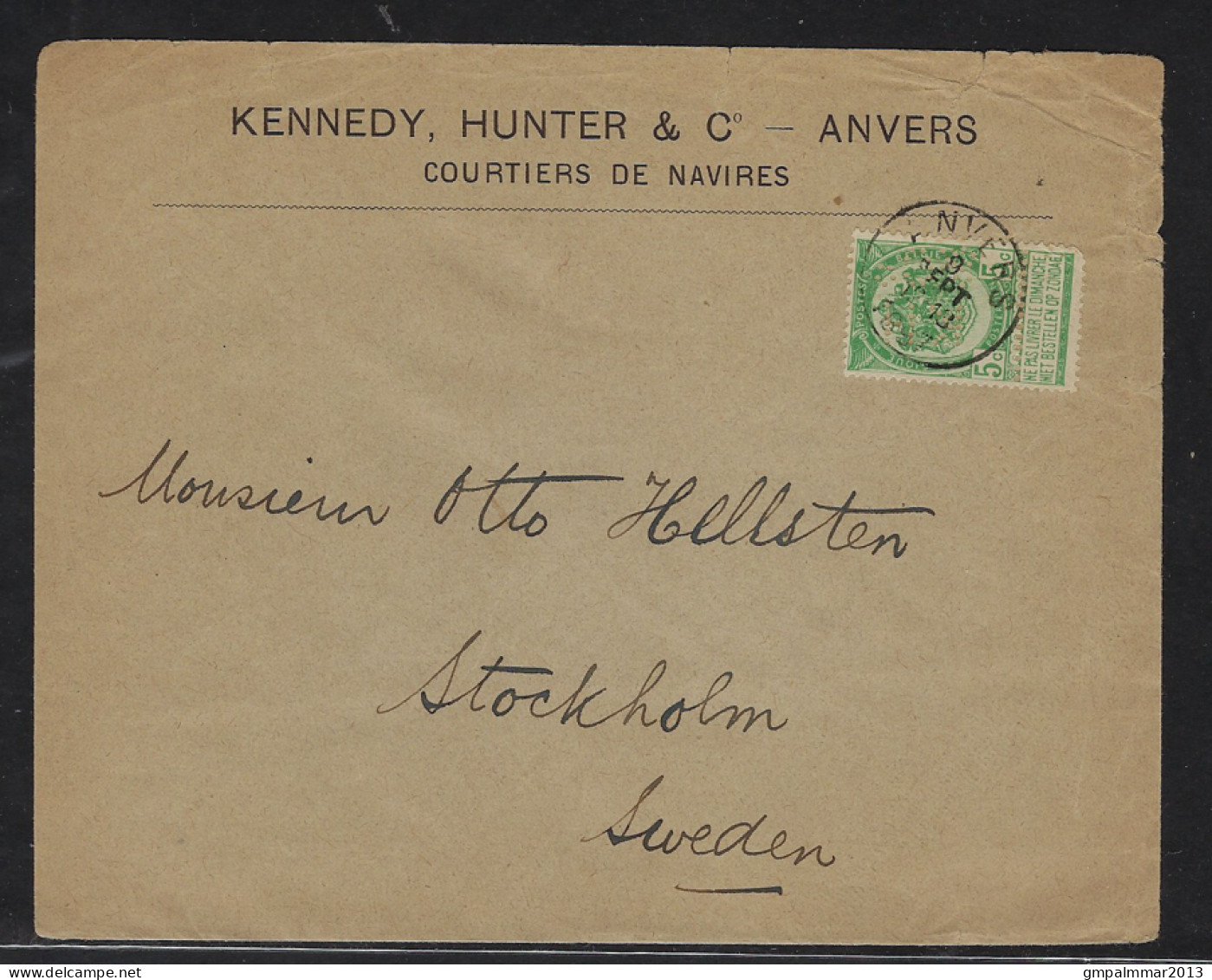 Brief Met Nr. 56 PERFO / PERFIN - KH / & C° Kennedy Hunter & C° - Courtiers De Navires - ANVERS ; Zie 2 Scans ! LOT 181 - 1863-09
