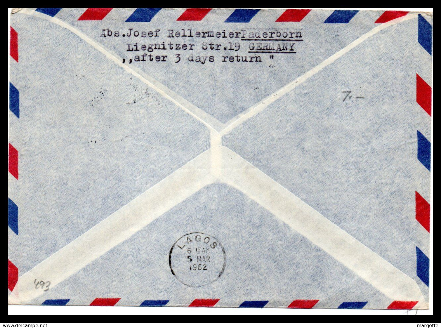 Allemagne  Envoi Postal  1962 - Lettres & Documents