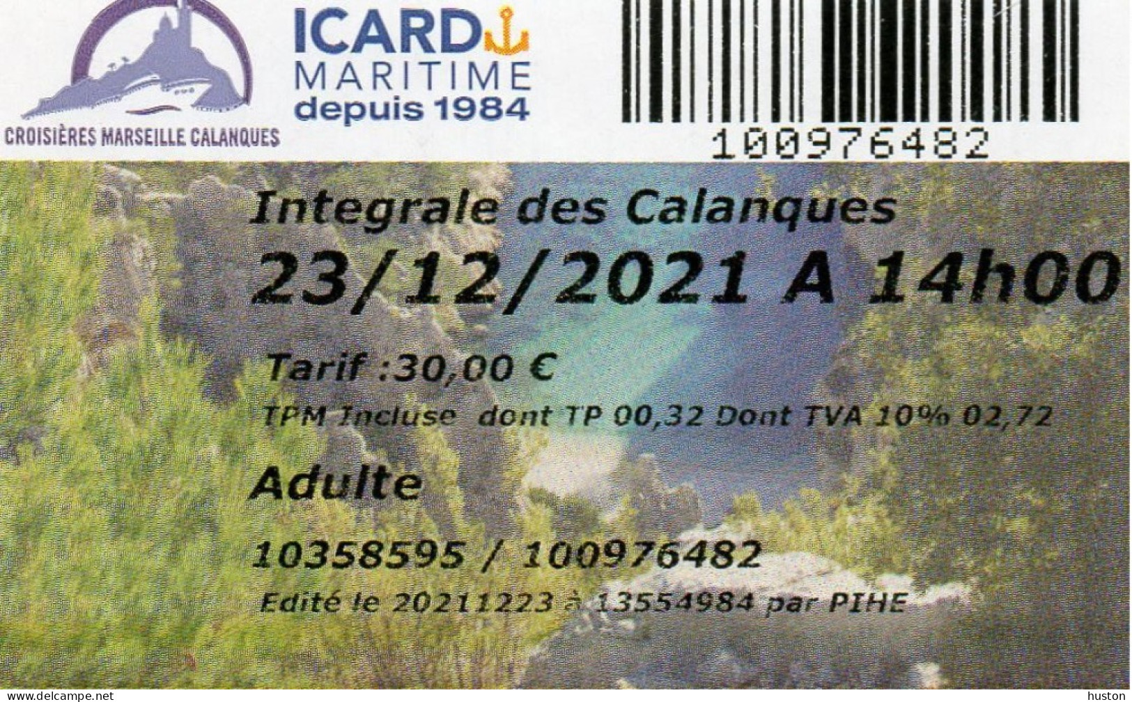 2021 ICARD MARITIME -Visite Des Calanques De Marseille - Europe