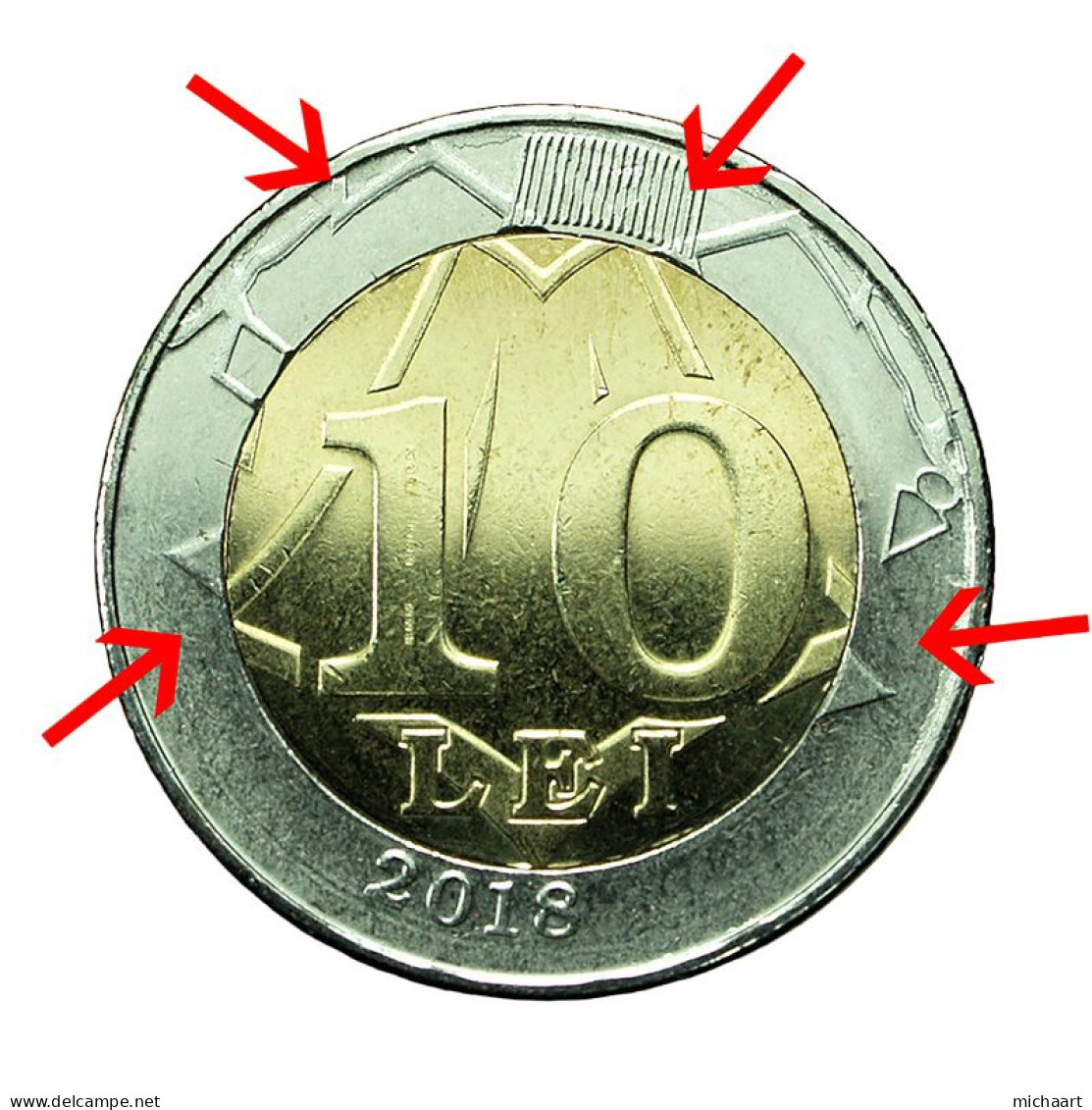 Error Moldova Coin 10 Lei 2018 Bimetallic 01663 - Moldavië