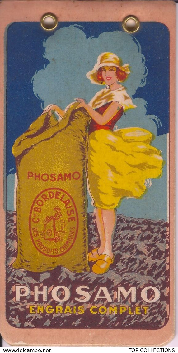 Circa 1930 SUPERBE CARNET DE NOTE ENTETE PUBLICITE PHOSAMO ENGRAIS COMPLET CIE BORDELAISE   PRODUITS CHIMIQUES  V. HIST. - 1900 – 1949