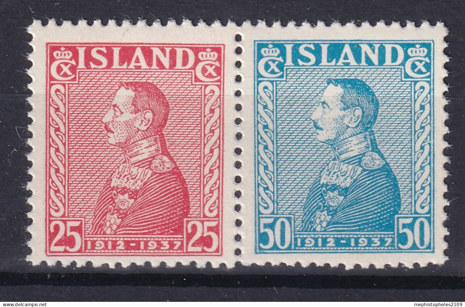 ICELAND 1937 - MNH - Sc# B5b, B5c - Unused Stamps