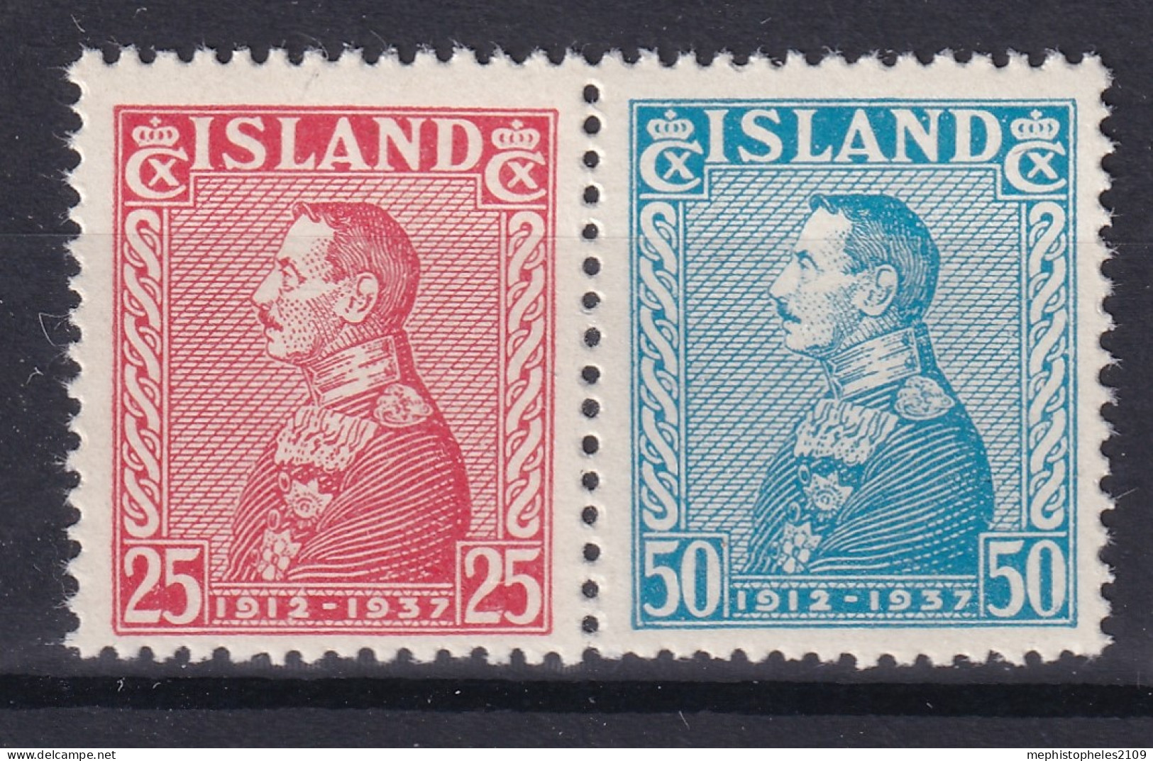 ICELAND 1937 - MNH - Sc# B5b, B5c - Neufs