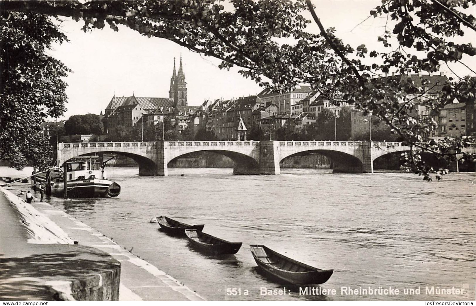 SUISSE - Bâle Ville - Mittlere Rheinbrücke Und Münster - Carte Postale Ancienne - Basel