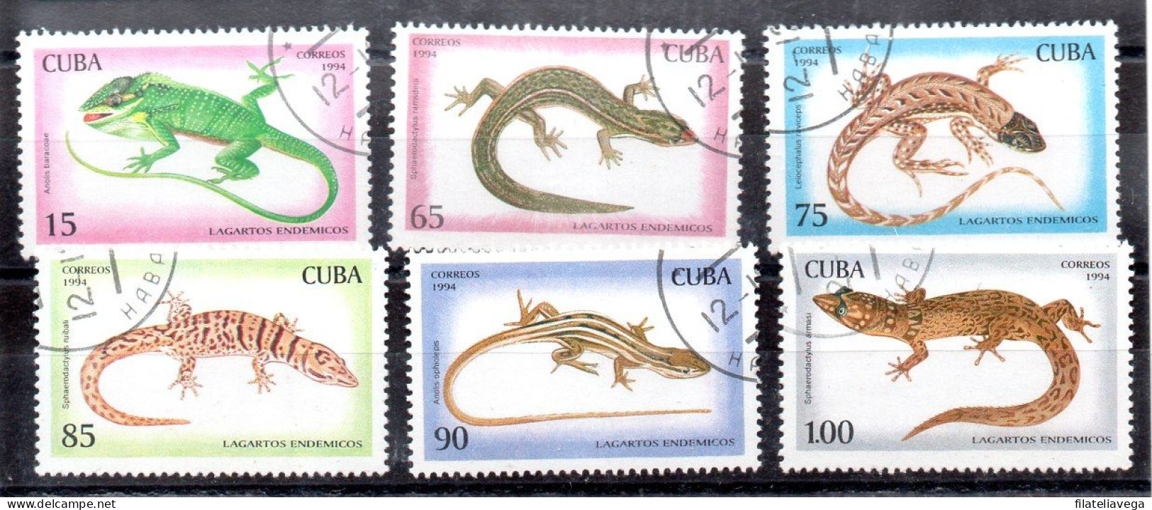Cuba Serie Nº Yvert 3412/17 O - Usados