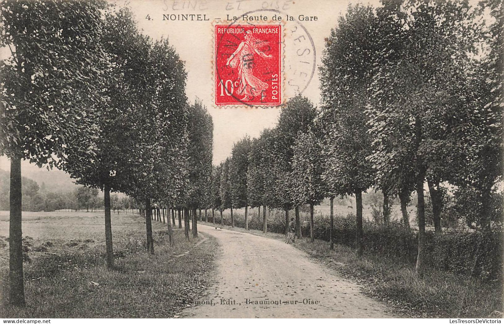 FRANCE - Nointel - La Route De La Gare - Carte Postale Ancienne - Nointel