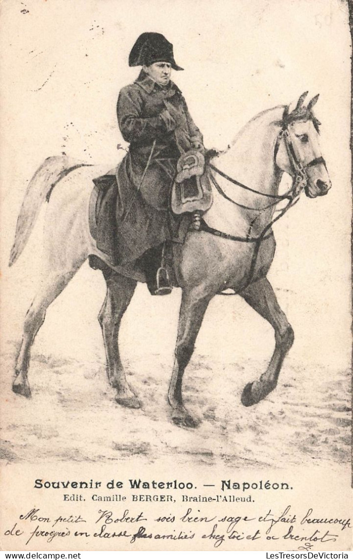 CÉLÉBRITÉS - Napoléon - Souvenir De Waterloo - Carte Postale Ancienne - Politieke En Militaire Mannen