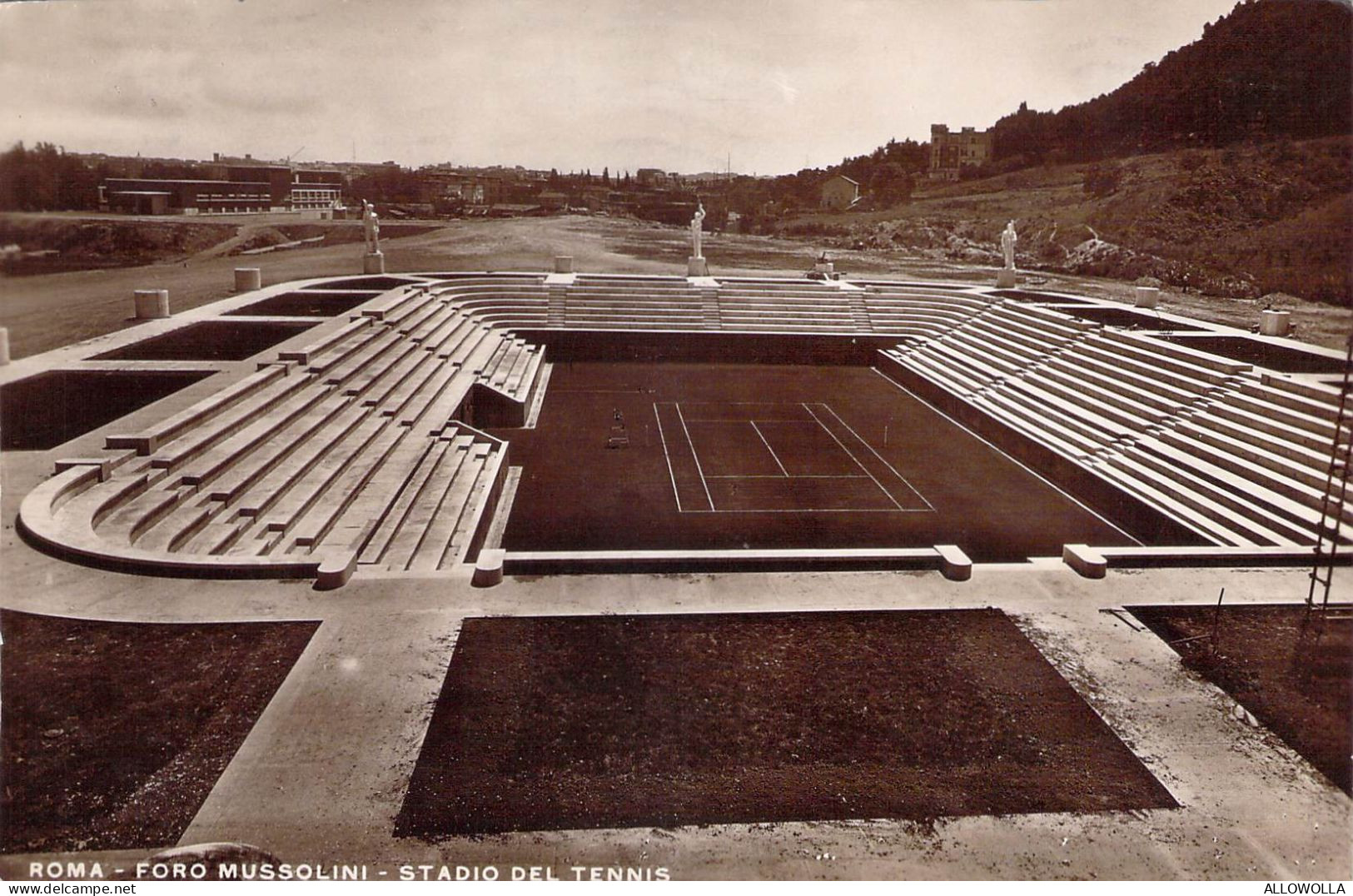 22767 " ROMA-FORO MUSSOLINI-STADIO DEL TENNIS " -VERA FOTO-CART.SPED.1937 - Stadia & Sportstructuren