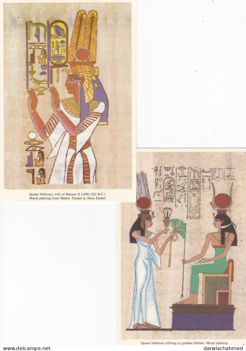 - ÄGYPTEN - EGYPT - DYNASTIE- ÄGYPTOLOGIE - KÖNIGIN NEFERTARI - ANSICHTSKARTEN - POST CARD - NEUE - Musei