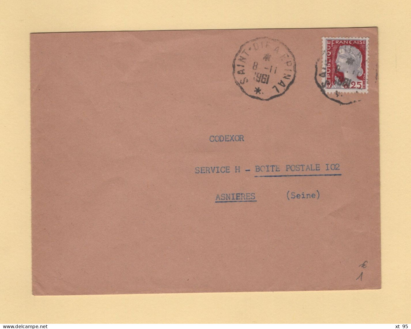 Convoyeur St Die A Epinal - 1961 - Posta Ferroviaria