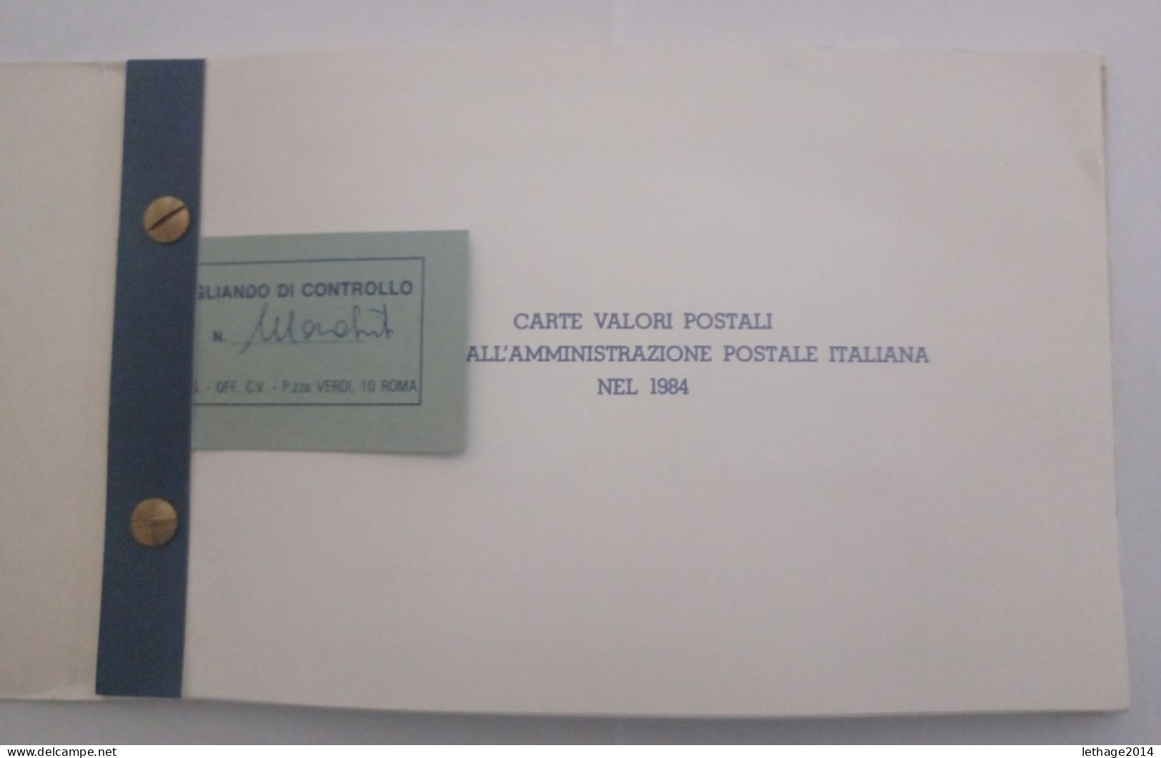 LIBRETTO EMISSIONE CARTE VALORI POSTALI 1984 COMPLETO DI FRANCOBOLLI OTTIMA CONSERVAZIONE SCS - Markenheftchen