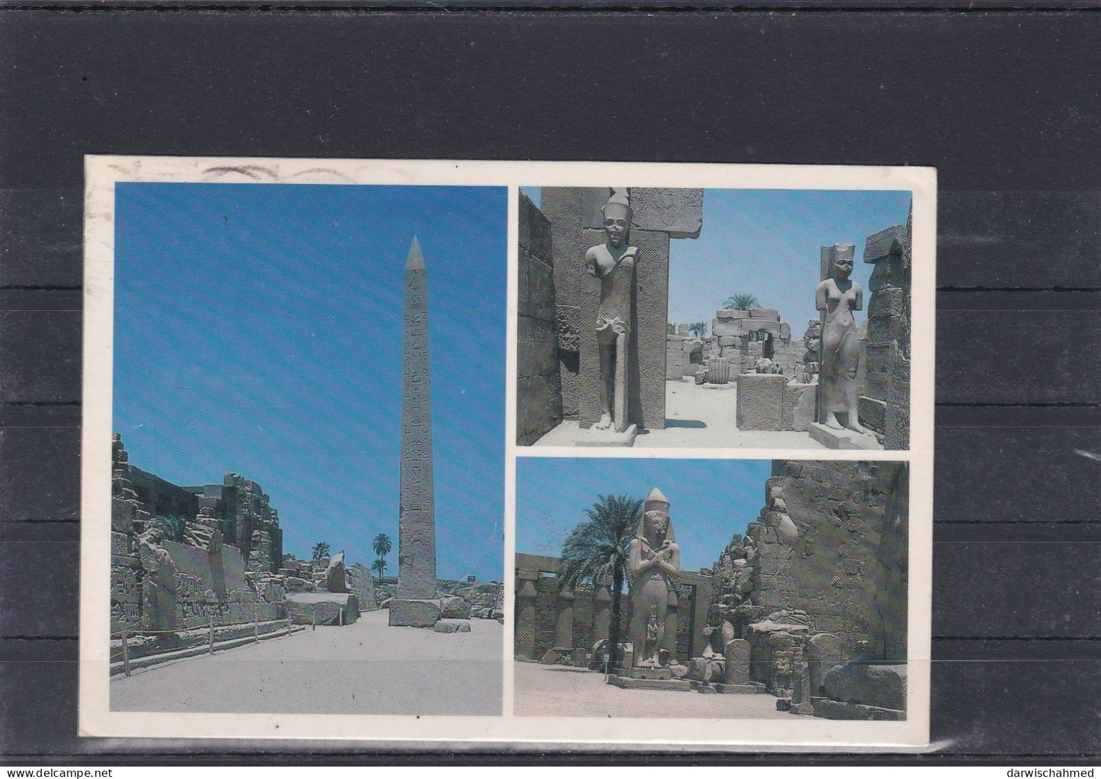 - ÄGYPTEN - EGYPT - DYNASTIE- ÄGYPTOLOGIE - KARNAK TEMPEL - POST CARD - GEBRAUCHT- USED - Sphynx