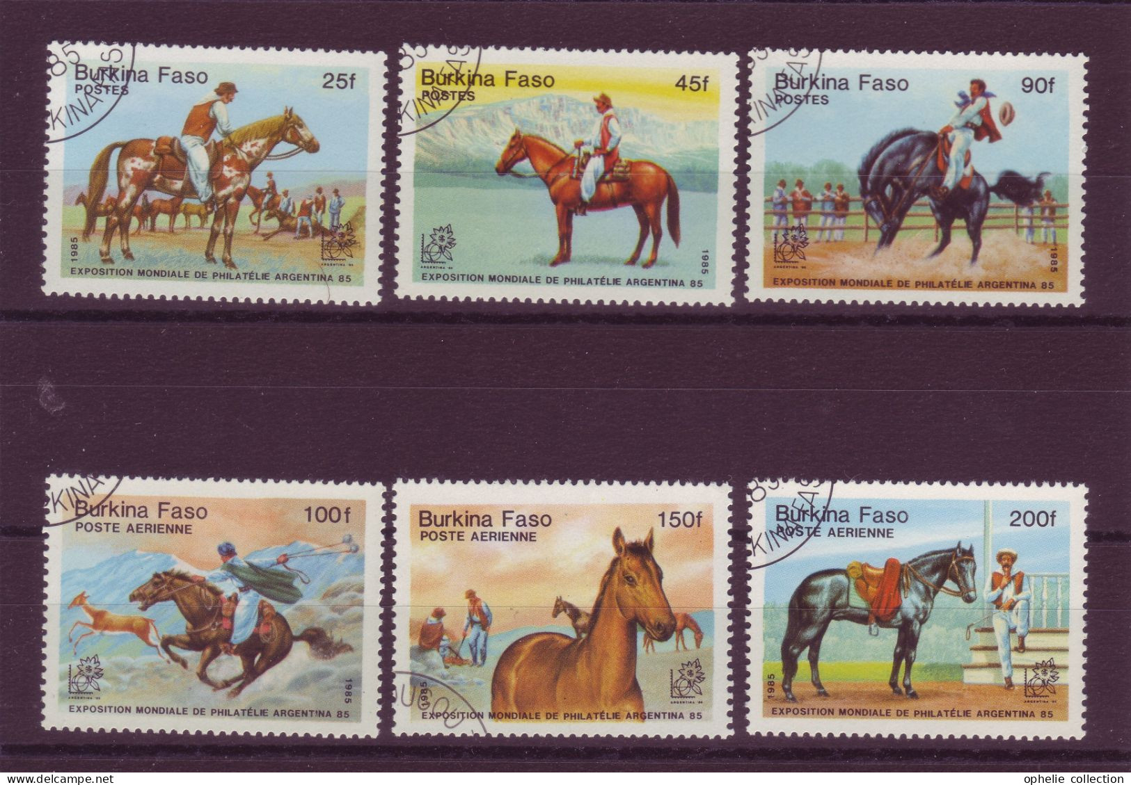 Afrique - Burkina Faso - Chevaux  - 6 Timbres Différents - 5267 - Burkina Faso (1984-...)