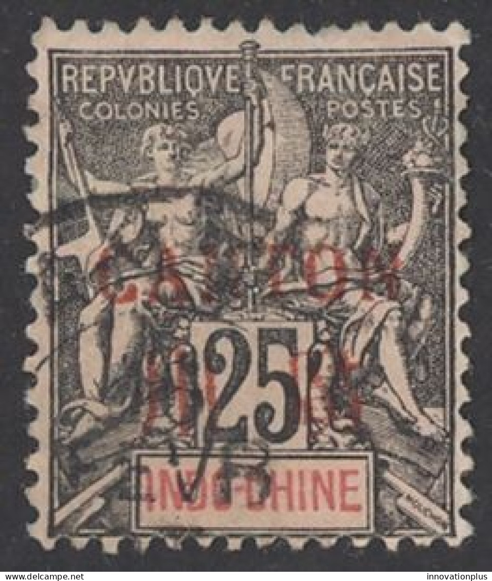 France-Offices In China Canton Sc# 8 Used 1901 25c Overprint - Used Stamps