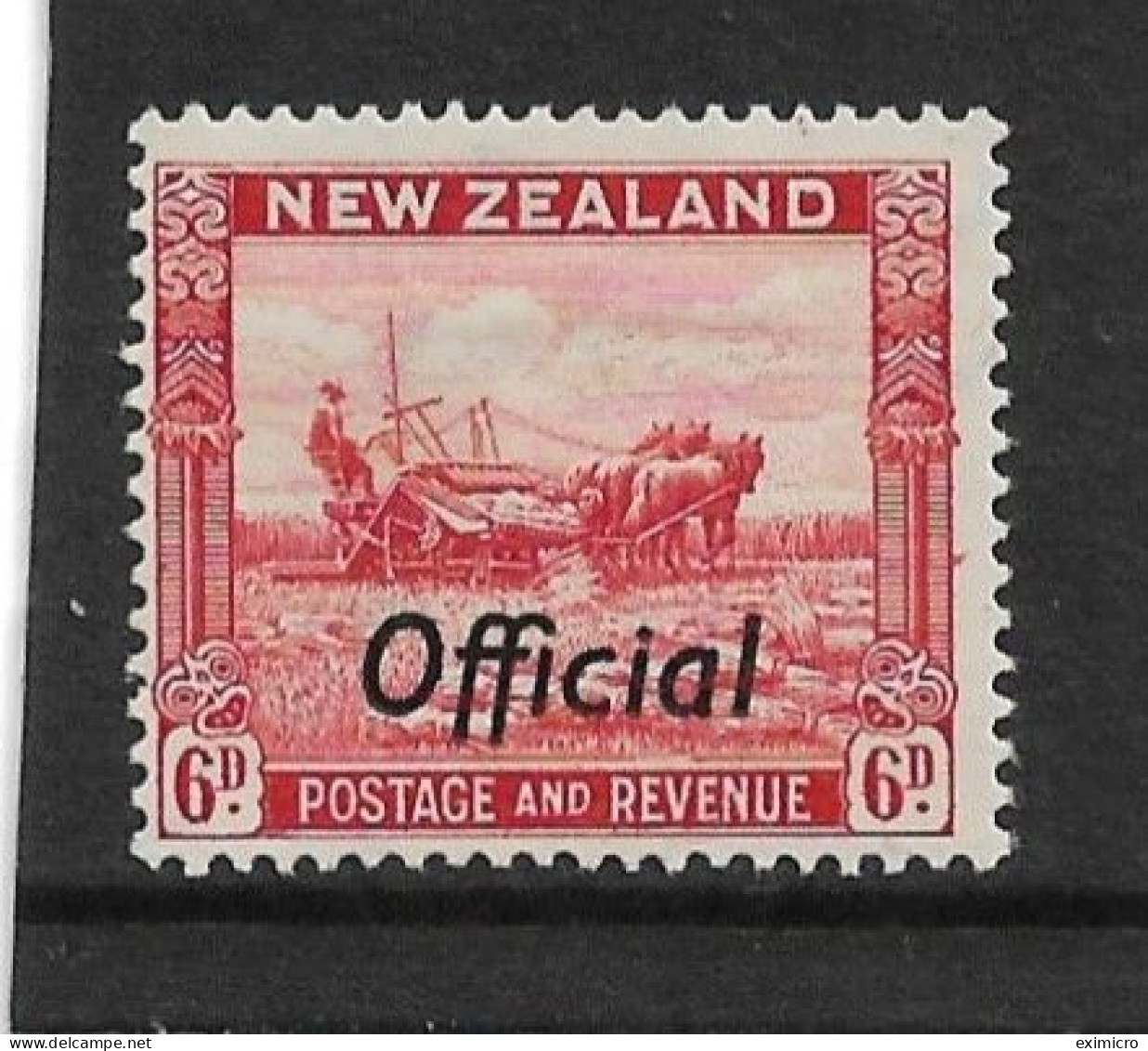 NEW ZEALAND 1942 6d OFFICIAL SG O127c PERF 14½ X 14 LIGHTLY MOUNTED MINT Cat £17 - Service