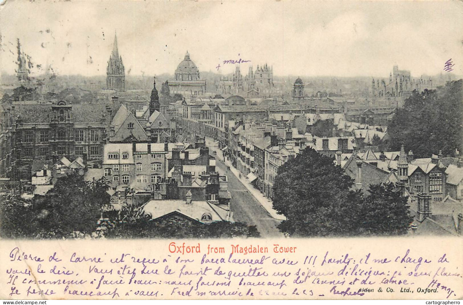 United Kingdom England Oxford From Magdalen Tower - Oxford