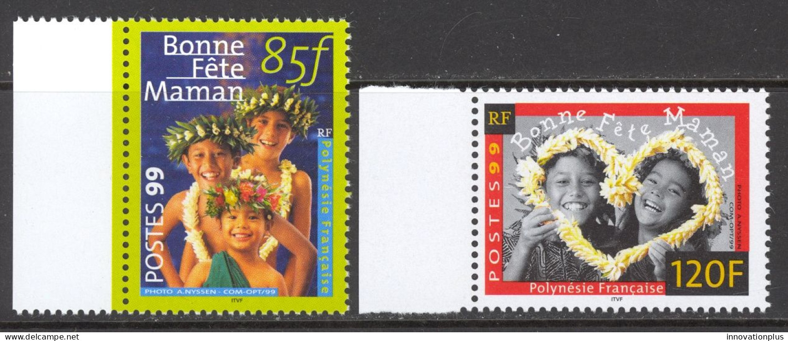 French Polynesia Sc# 756-757 MNH 1999 85fr-120fr Mother's Day - Neufs