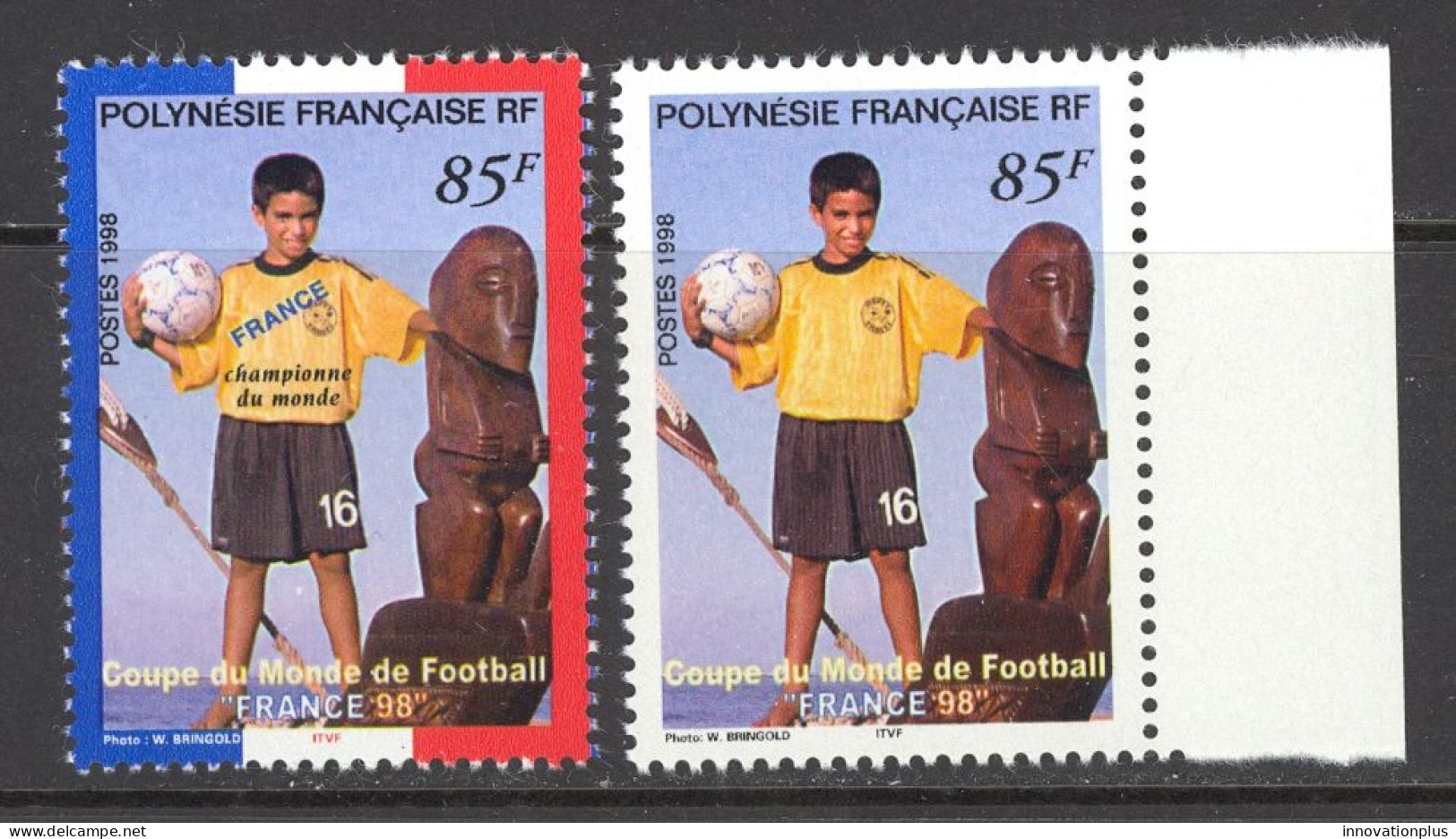 French Polynesia Sc# 736 (742) MNH 1998 85fr 1998 World Cup Soccer Championships - Neufs