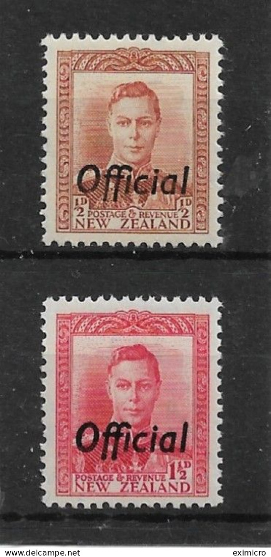 NEW ZEALAND 1946 ½d And 1951 1½d OFFICIALS SG O135, O139 UNMOUNTED MINT Cat £17 - Service