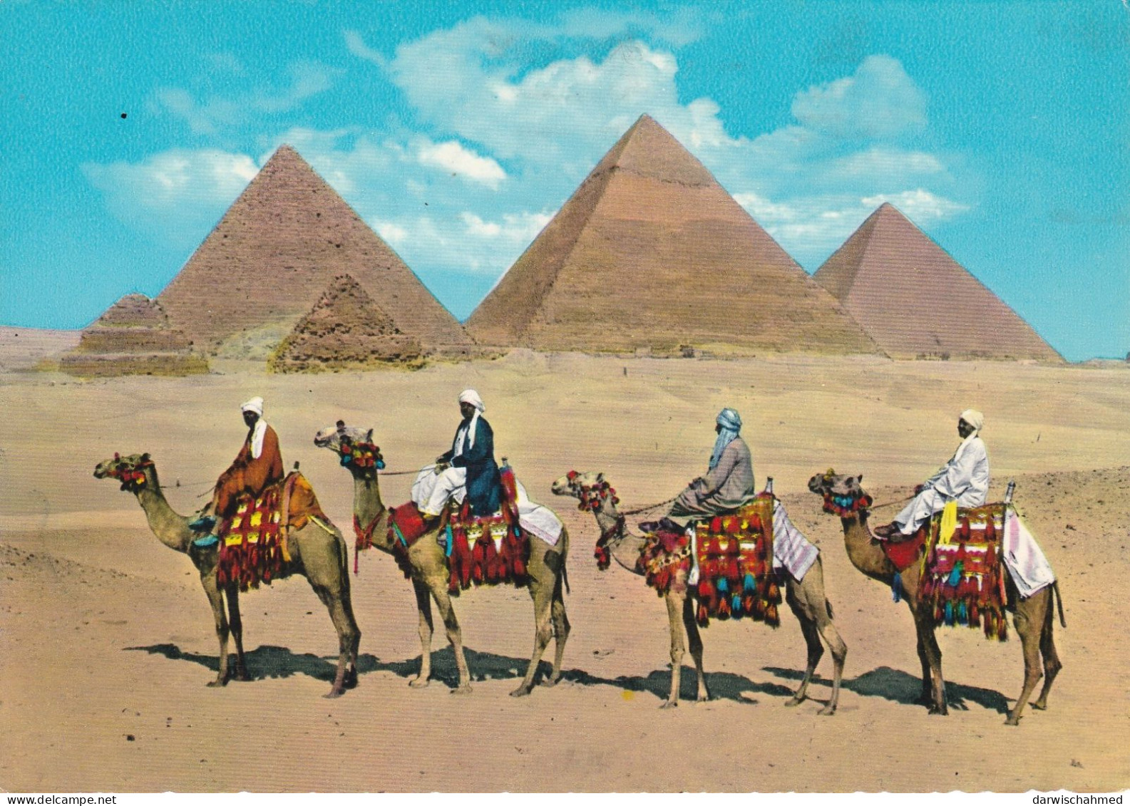 - ÄGYPTEN - EGYPT - DYNASTIE- ÄGYPTOLOGIE - SPHINX AUF CEOPSPYRAMIDE - POST CARD - USED - Pyramides