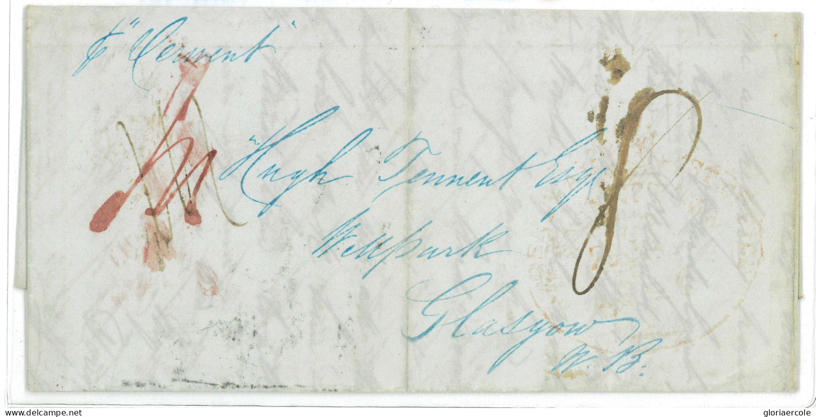 P 1288  - PREPHILATELIC FOLDED LETTER, 1846 FROM TASMANIA - Covers & Documents