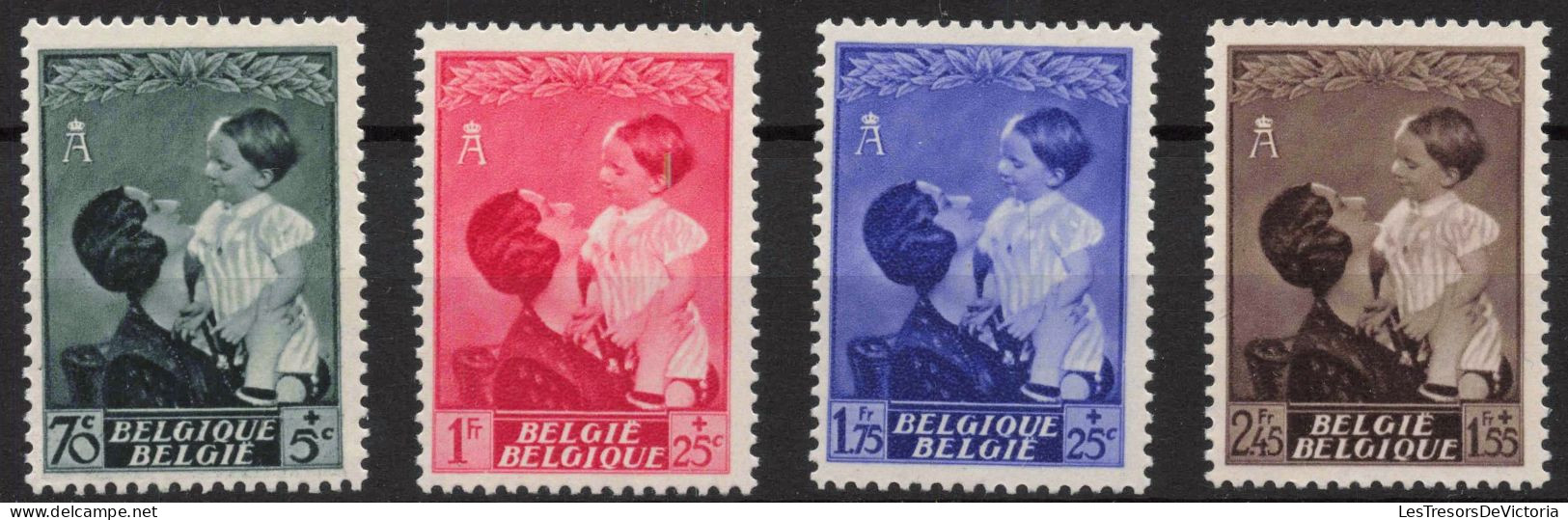 Timbre - Belgique - COB 447/54** MNH - 1937 - Souvenir De La Reine Astrid - Cote 45 - Neufs